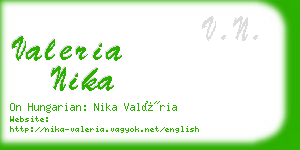 valeria nika business card